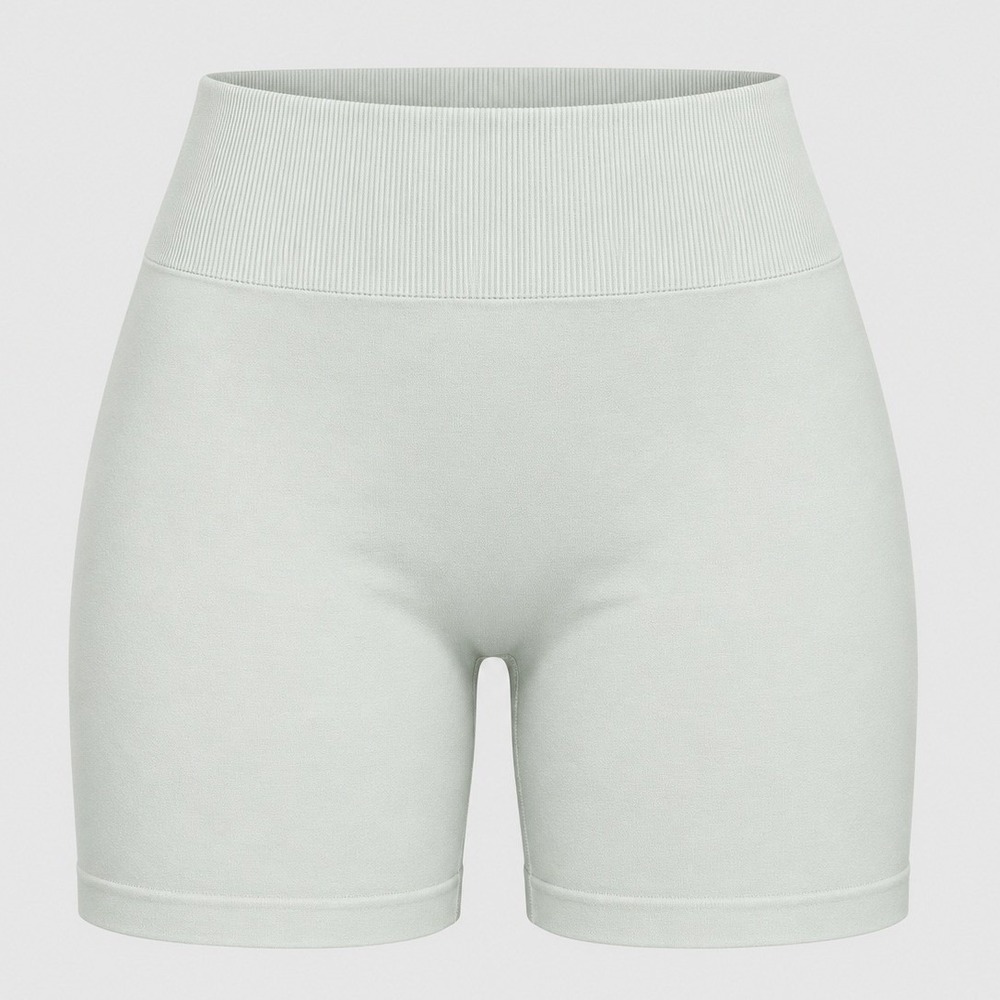 AUROLA Womens Seamless Scrunch Butt Workout Shorts Sage Green High Rise Large